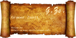 Graner Zsolt névjegykártya